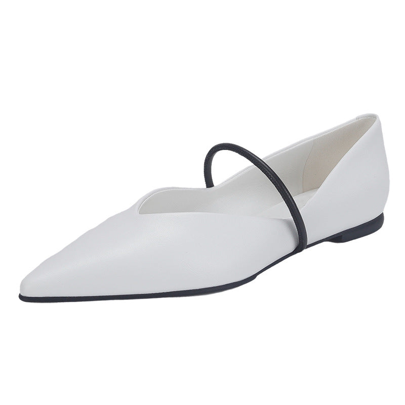 Damen Elegante und moderne Ballerinas mit asymmetrischem Riemen EB