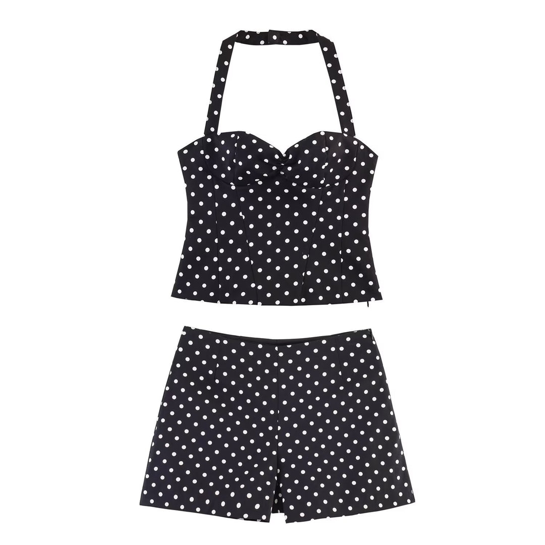 Damen Kombination aus kurzem Oberteil und Shorts EB