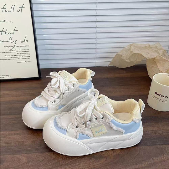 Damen Modische Sneakers mit voluminösem Sohlenprofil und atmungsaktiver Oberflächenstruktur EB