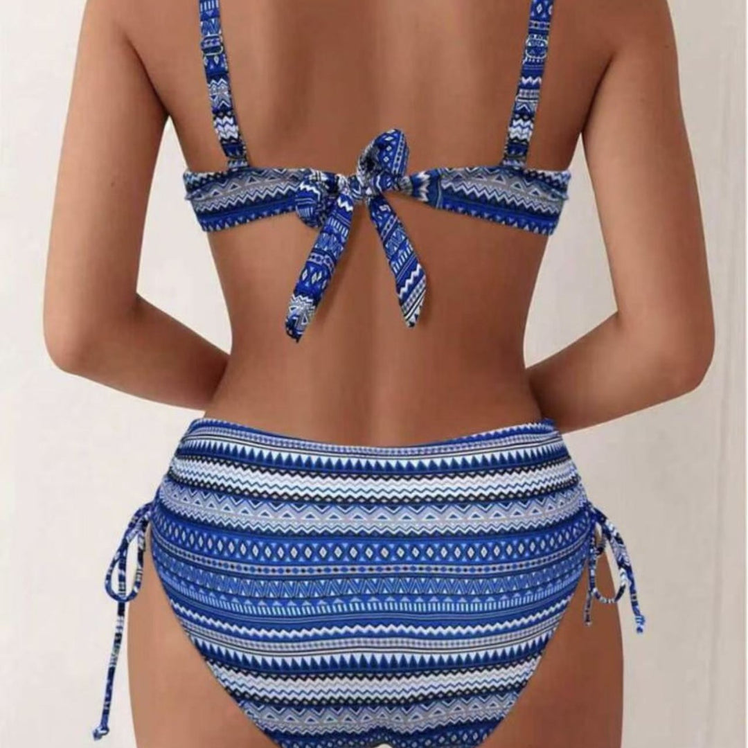 Damen Bikini-Set mit modischem Wickel-Detail und anpassbarem Bund EB