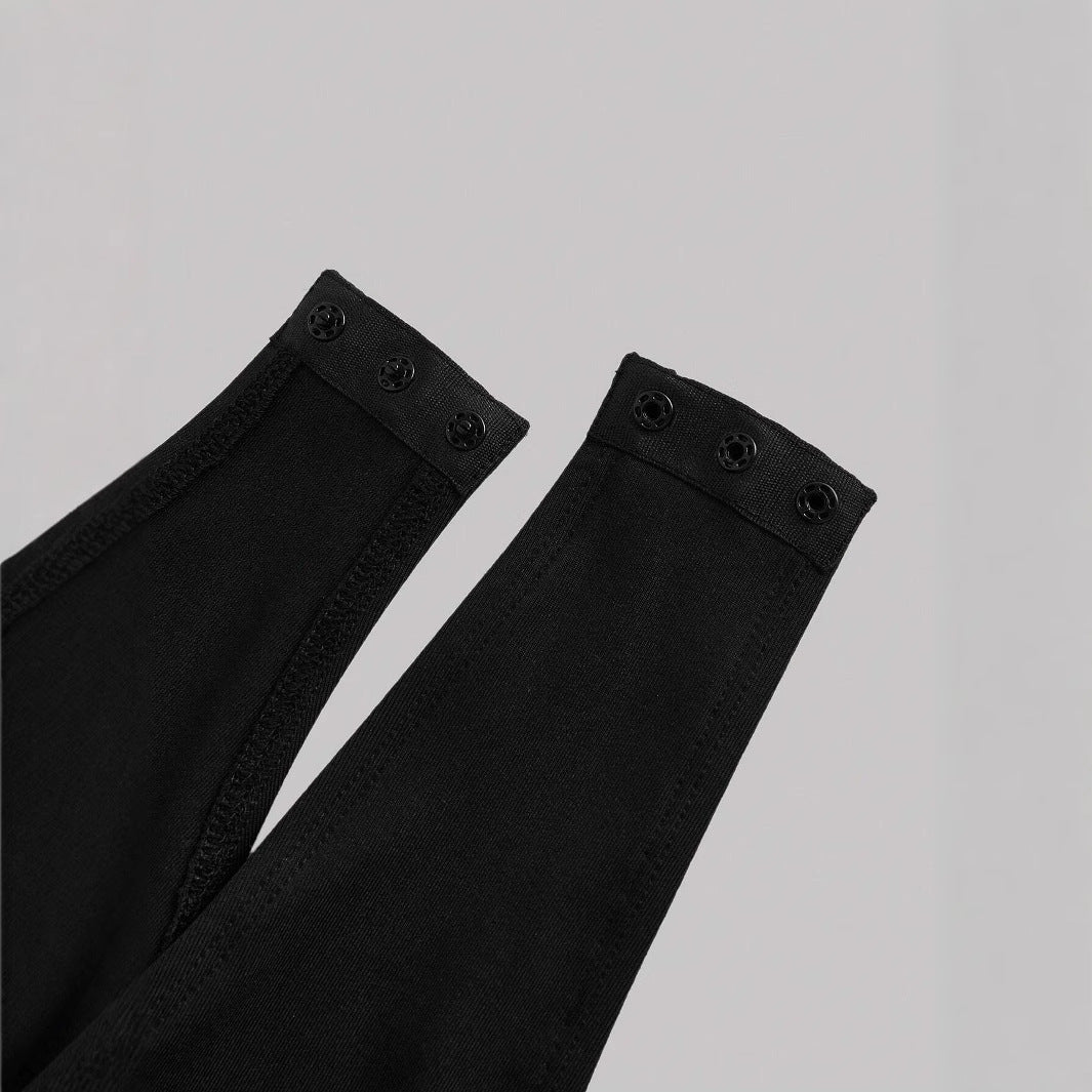 Damen eleganter Badeanzug mit Spitzenrand und Trägern EB