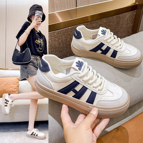 Damen Modische Sneakers mit komfortablem Obermaterial und sportlichem Design EB