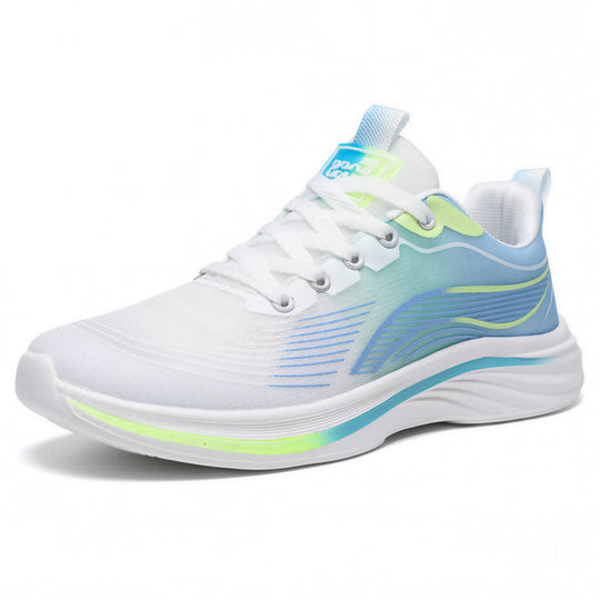 Unisex nan leichtgewichtiger Komfort-Running-Sneaker mit nahtlosem Mesh-Obermaterial, gepolstertem Fersenkragen und stoßabsorbierender Wellen-EVA-Sohle EB