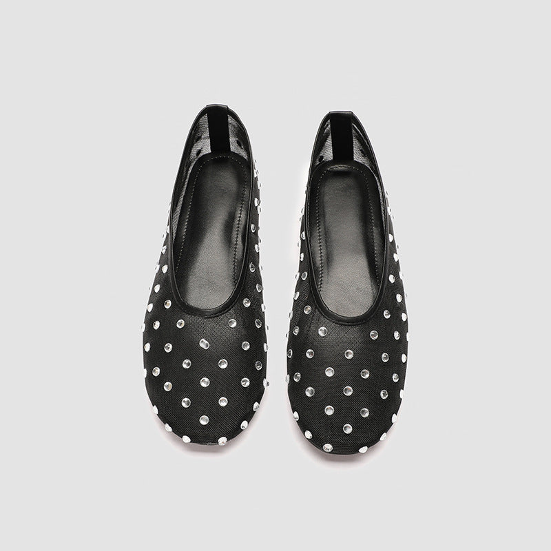 Damen Ballerinas mit modischem Strassdesign EB