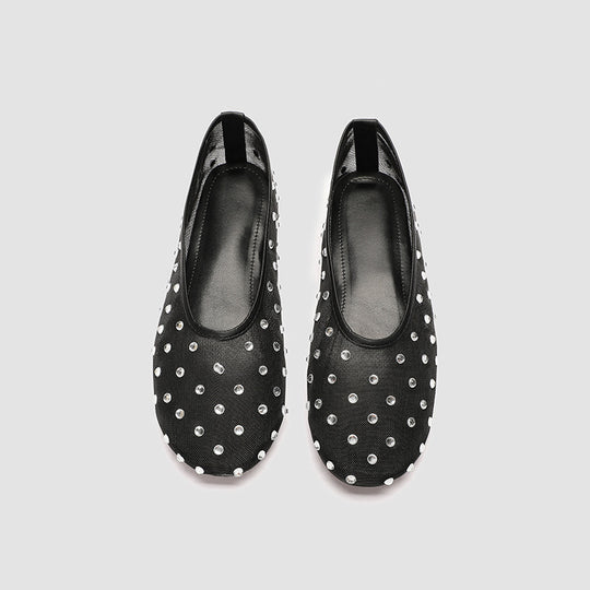 Damen Ballerinas mit modischem Strassdesign EB
