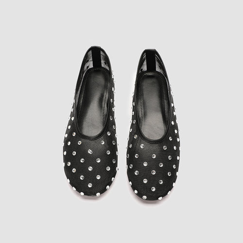 Damen Ballerinas mit modischem Strassdesign EB