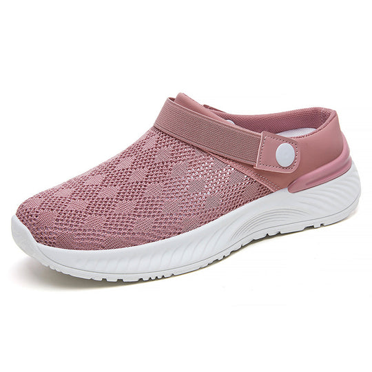 Damen Komfortable Slip-On Freizeitschuhe mit elastischem Knöchelriegel EB
