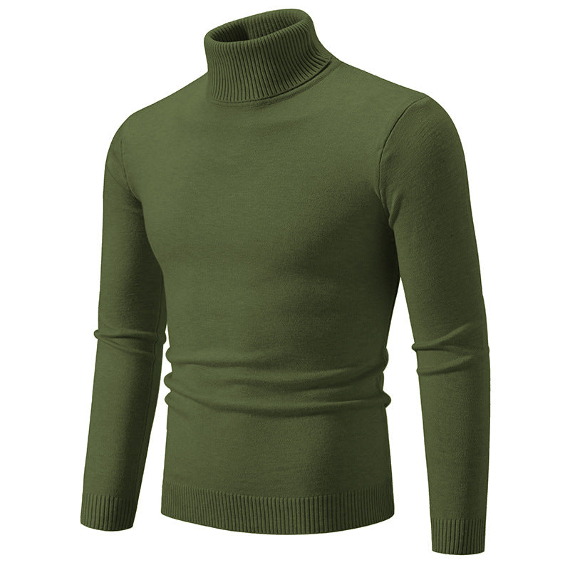 Herren nan Slim-Fit Rollkragenpullover aus Feinstrick mit geripptem Stehkragen und elastischem Bund EB