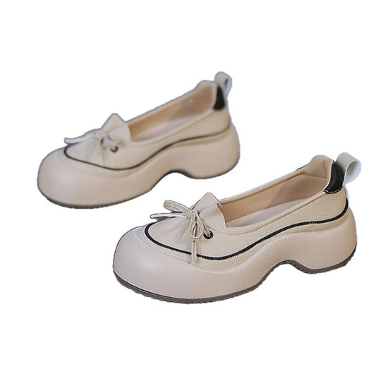 Damen Sleek Casual Slipper mit ausgeprägter Plateau-Sohle und modischem Bindegarn EB