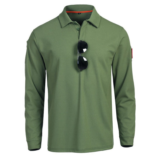 Herren funktionales Langarm-Polohemd EB