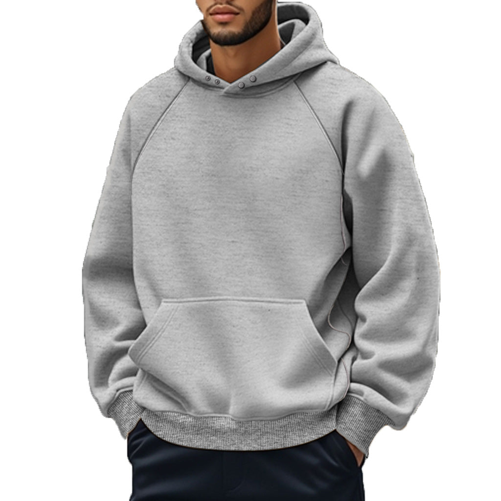 Herren lässiger Kapuzenpullover mit Raglanärmeln EB