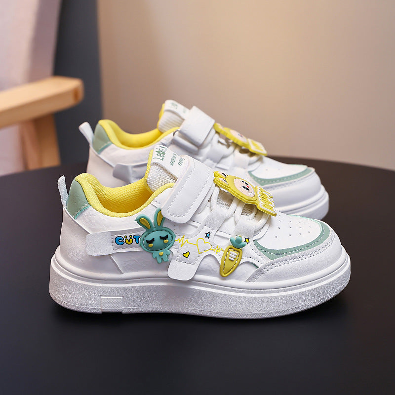 Damen Sneakers mit süßen Motiven und Klettverschluss EB