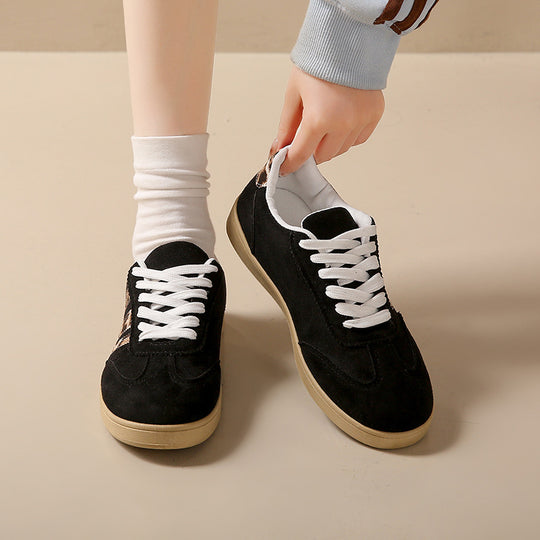 Damen Sneakers aus Wildleder mit modischem Leopardenmuster EB