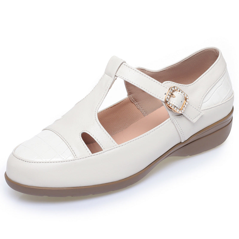 Damen Komfortable und elegante Schnürsandalen mit modischen Cut-Outs und verstellbarem Riemen EB
