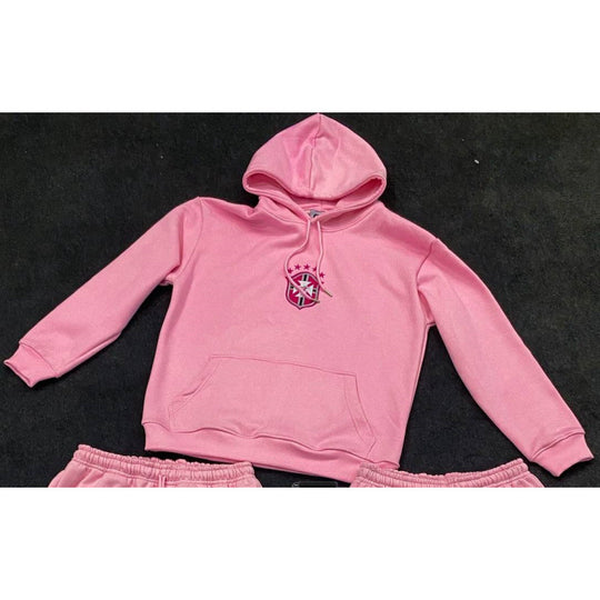 Damen nan weite Jogginghose mit elastischem Bund, Tunnelzug und gesticktem Emblem EB