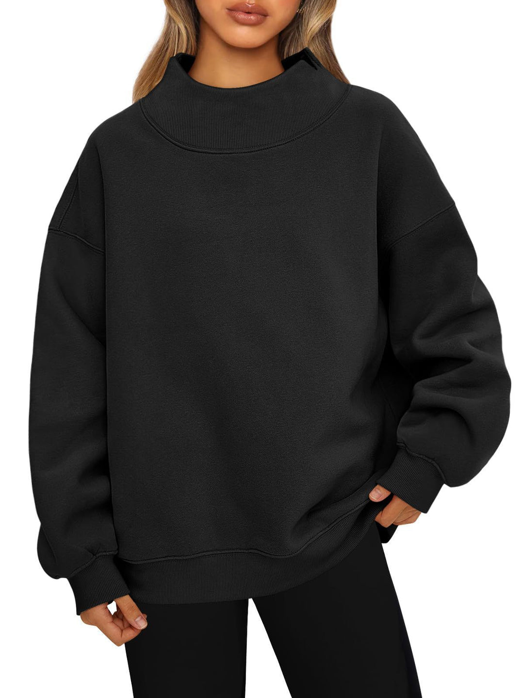 Damen Hochwertiger Stehkragen-Sweater EB