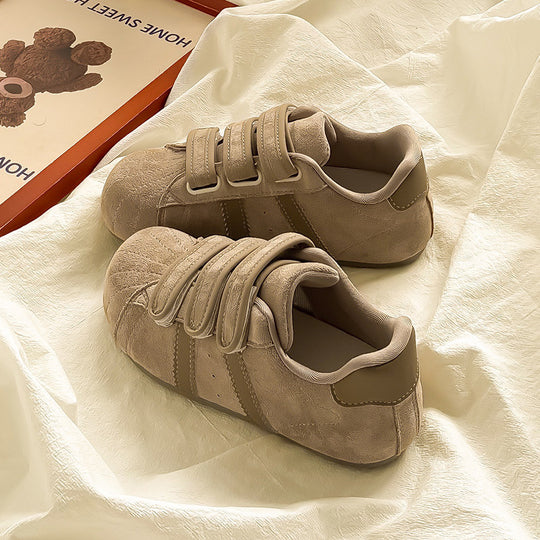 Damen Komfortable Klettverschluss-Sneaker mit Struktur-Oberfläche EB