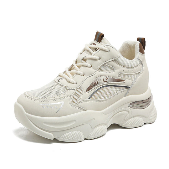 Damen Sportliche Sneaker mit atmungsaktiver Mesh-Oberfläche und robustem Sohlenprofil EB
