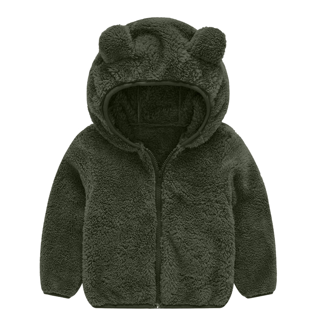 Damen Fleecejacke mit niedlichem Bärenohren-Design EB