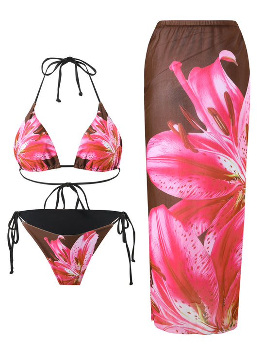 Damen Bikiniset mit elegantem Strandrock EB