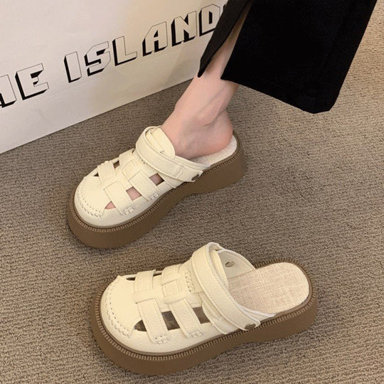 Damen Clogs mit verstellbaren Riemen und komfortablem Plateau EB