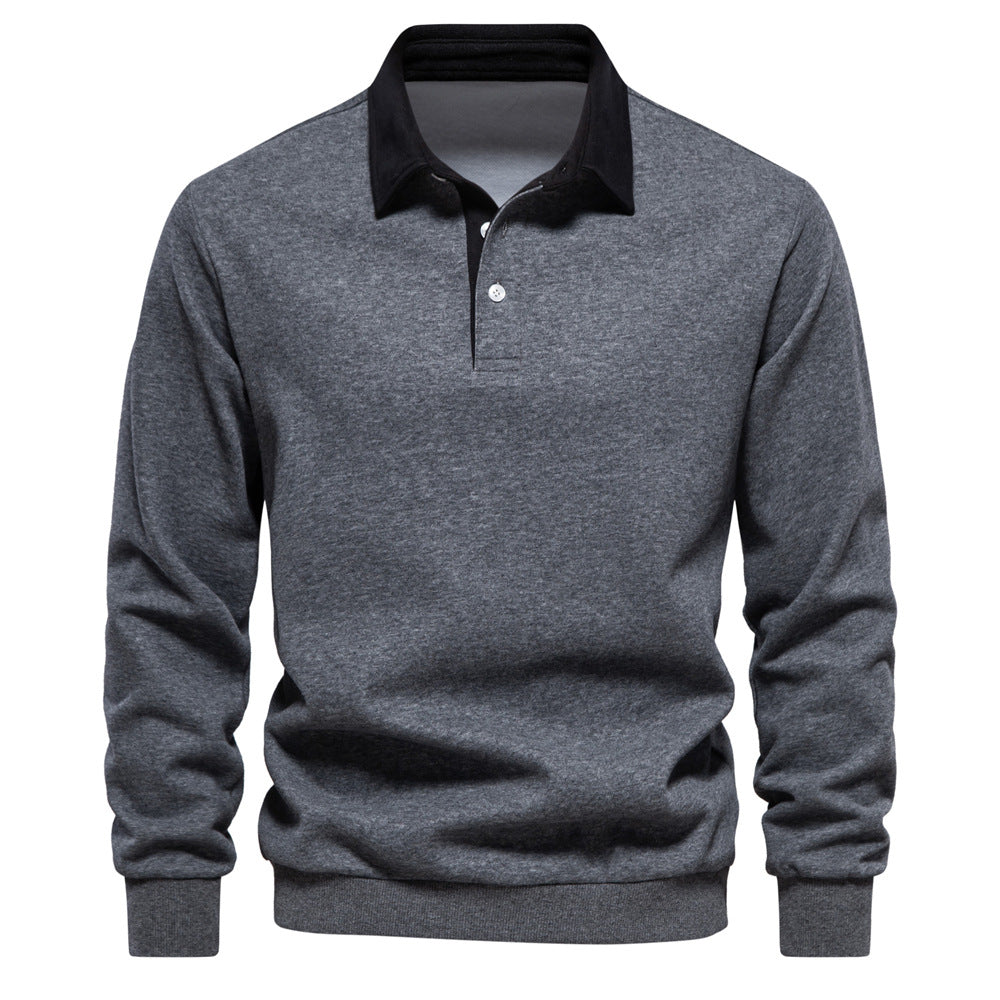 Herren Poloshirt mit kontrastierendem Kragen EB