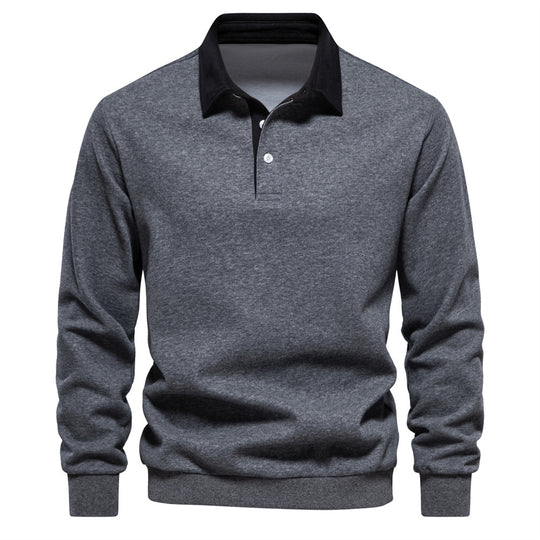 Herren Poloshirt mit kontrastierendem Kragen EB