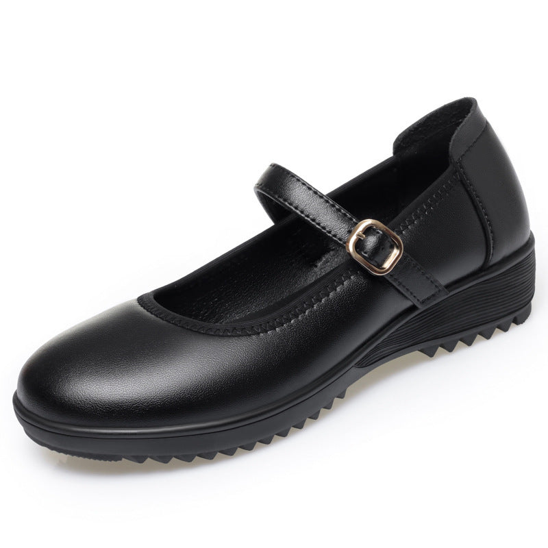 Damen Mary Jane Ballerinas mit modischem Riemen und komfortablem Fußbett EB