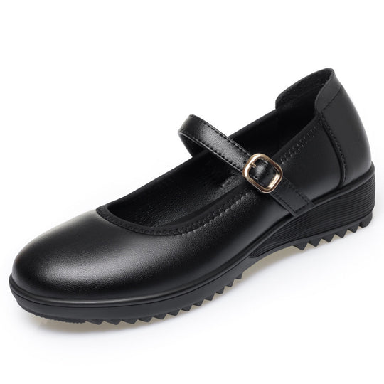 Damen Mary Jane Ballerinas mit modischem Riemen und komfortablem Fußbett EB