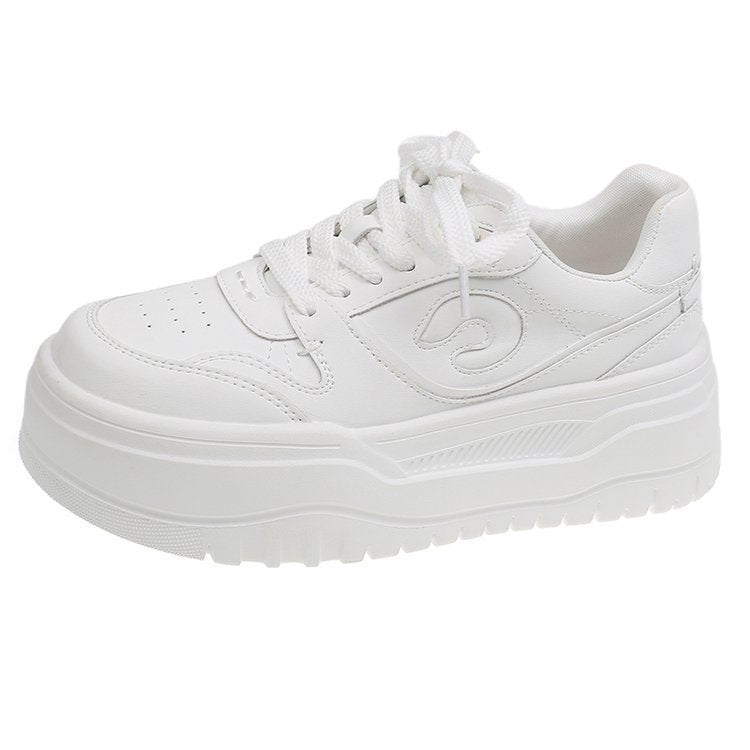 Damen modische Chunky Sneakers mit hohem Plateau und atmungsaktiver Obermaterialstruktur EB