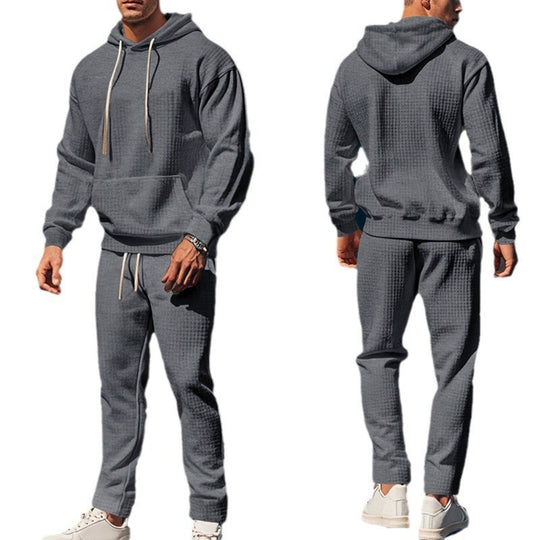 Herren lässiger Kapuzenpullover mit strukturiertem Design und praktischen Taschen EB