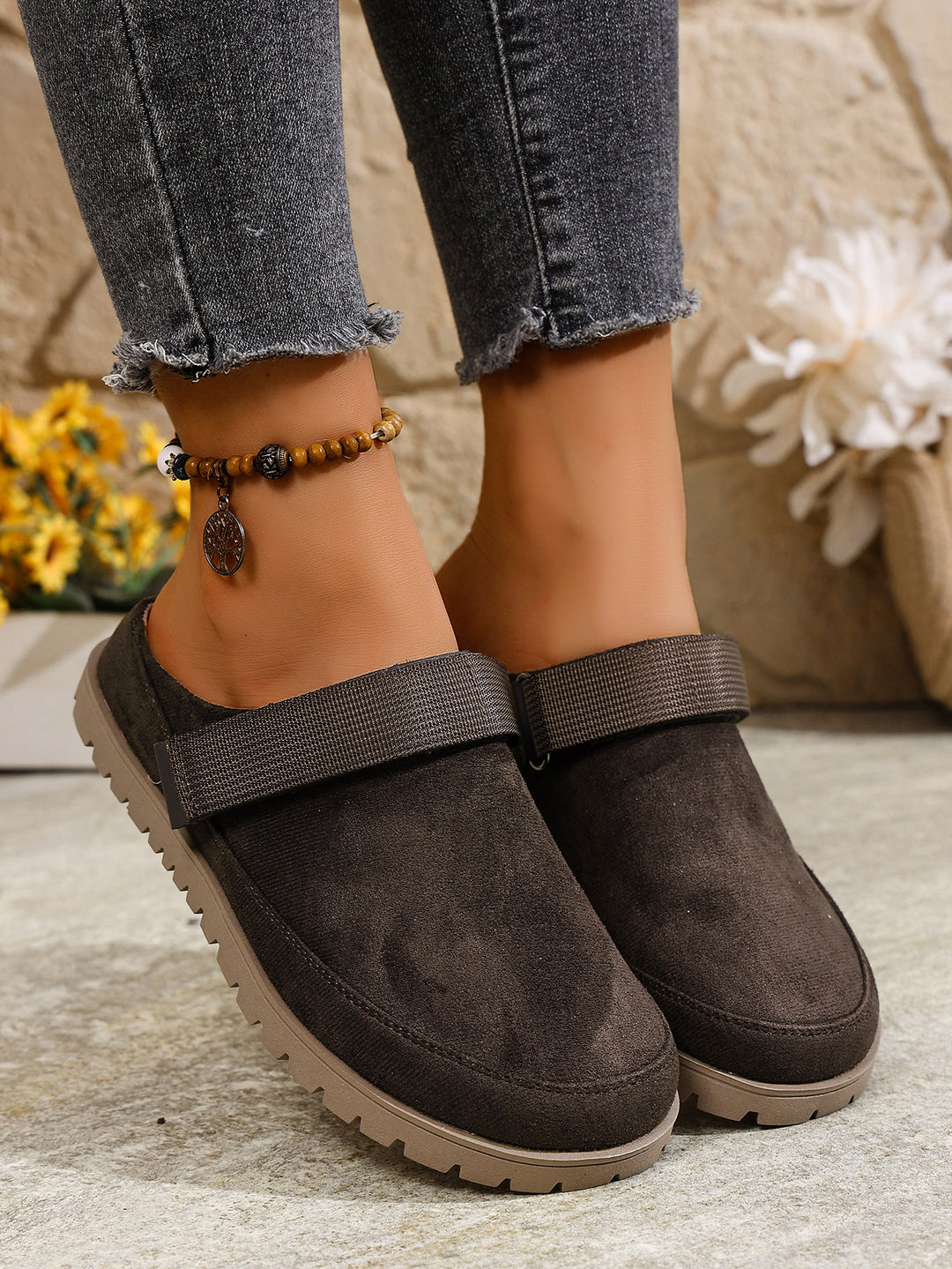 Damen Clogs mit verstellbarem Riemen und weichem Innenfutter EB