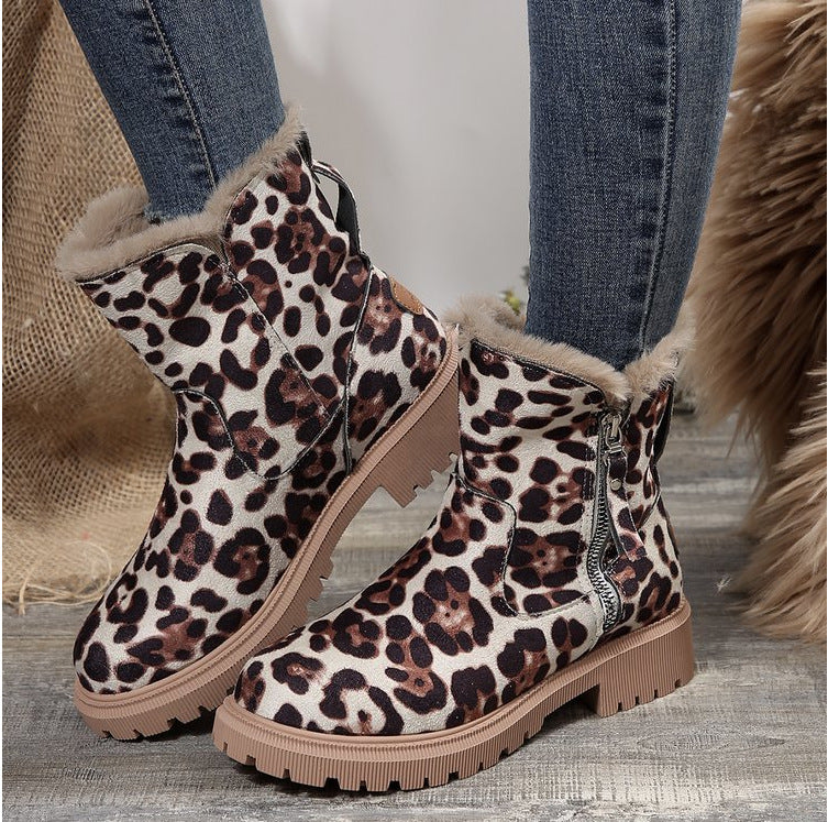 Damen modische Winterboots mit weichem Innenfutter und robustem Profil EB