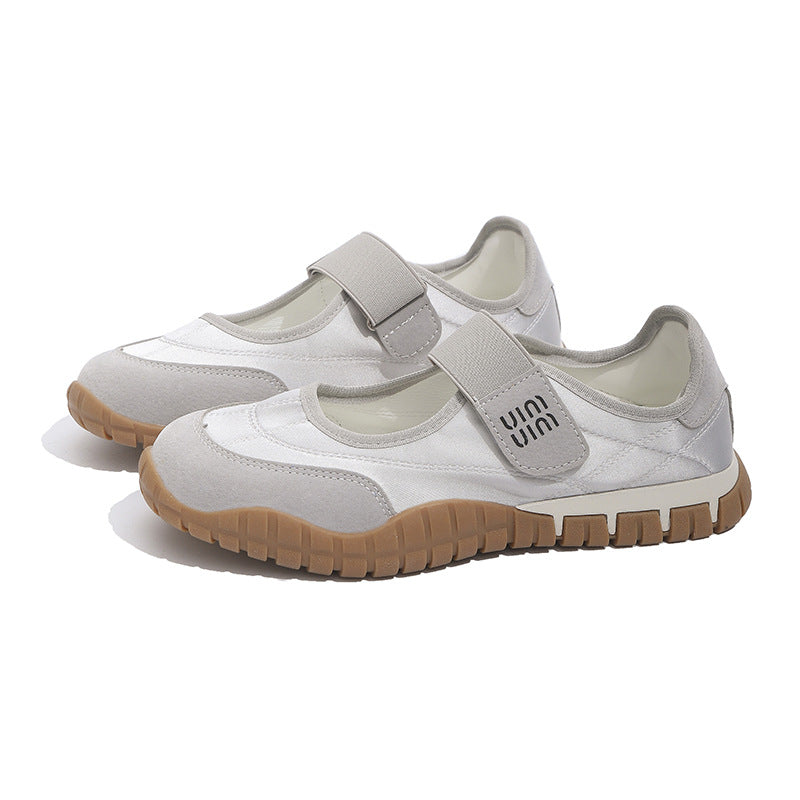 Damen Sportliche Sneakers mit Klettverschluss und atmungsaktiver Sohle EB