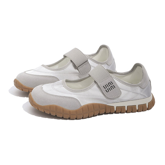 Damen Sportliche Sneakers mit Klettverschluss und atmungsaktiver Sohle EB