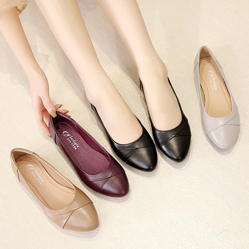Damen Bequeme Ballerinas mit modischer Querstitching-Detail EB