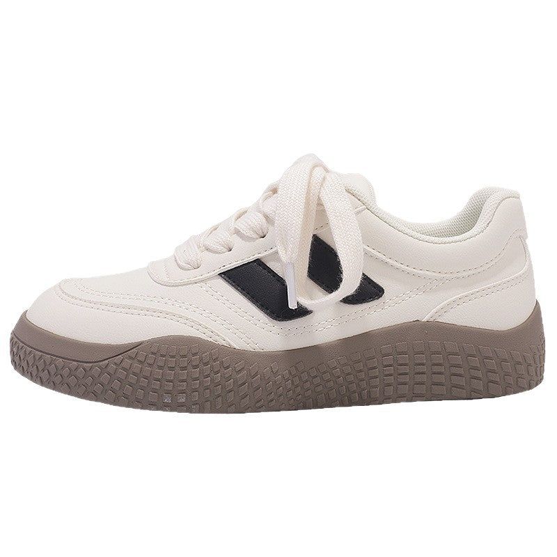 Damen Komfortable Sneakers mit dicker Gummisohle und atmungsaktiver Oberflächenstruktur EB