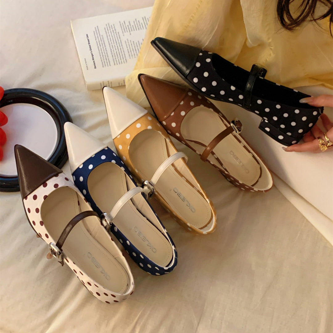 Damen elegante Slingback-Ballerinas mit gepolstertem Riemchen und stilvollem Punkten EB