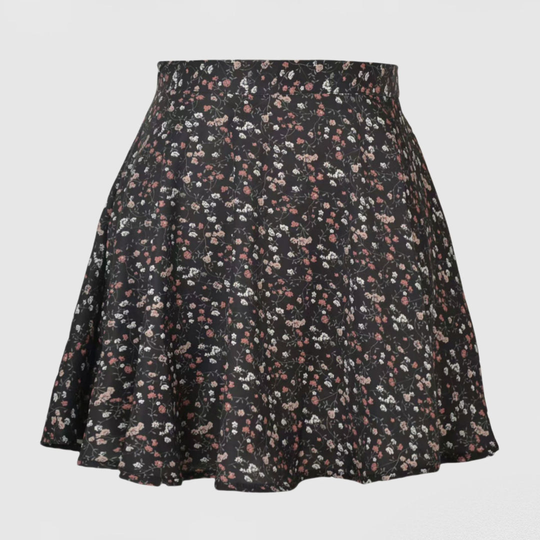 Damen Verspielter A-Linien Rock mit floralem Print EB