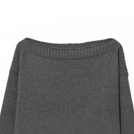 Damen kuscheliger Strickpullover mit weitem Schnitt und eleganten Rippbündchen EB