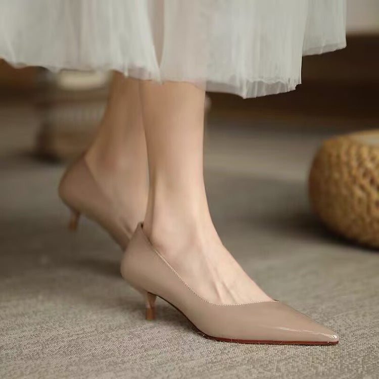 Damen elegante Slingback-Pumps mit spitzem Zehenbereich EB
