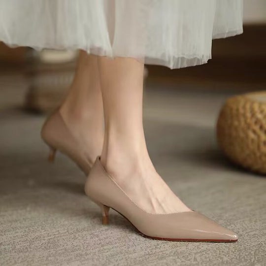 Damen elegante Slingback-Pumps mit spitzem Zehenbereich EB