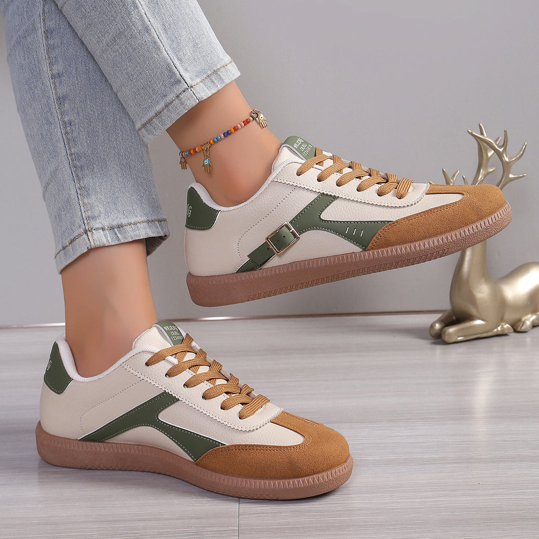 Damen Sportliche Sneakers im retro-inspirierten Design mit atmungsaktiver Mesh-Oberfläche EB