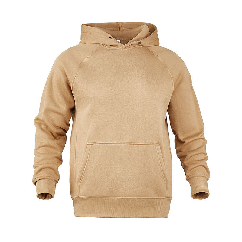Herren nan Sweatstoff Kapuzenpullover mit Raglanärmeln, Kängurutasche und verstärktem Saum EB