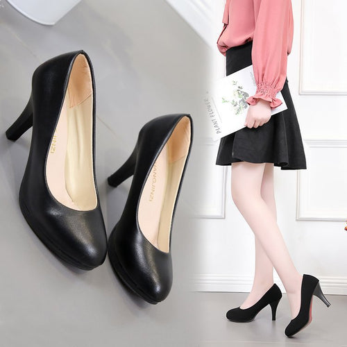 Damen klassische Pumps mit elegantem Blockabsatz und komfortabler Innenpolsterung EB