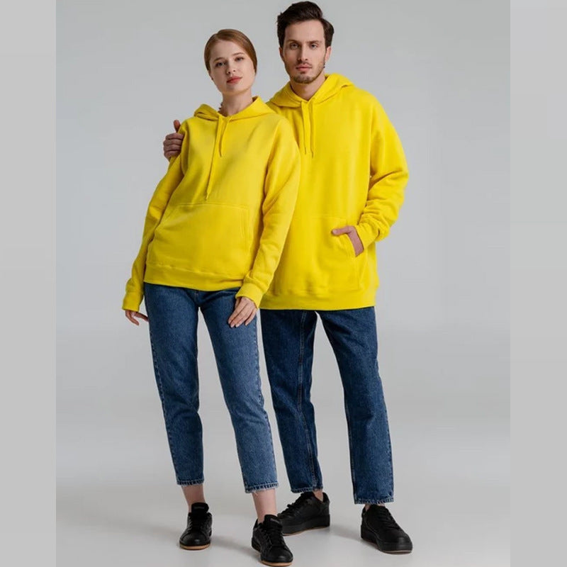 Unisex nan minimalistischer Heavyweight Kapuzenpullover aus French‑Terry mit verdeckter Kängurutasche und schmaler Silhouette EB