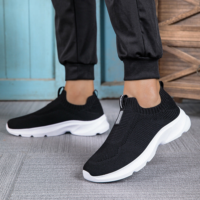Damen Atmungsaktive Strick-Sneaker mit elastischem Einstieg EB