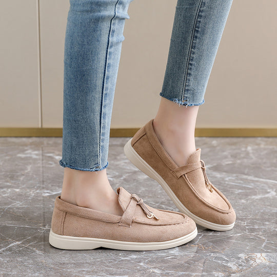 Damen Mokassins mit elegantem Schnürdesign und komfortabler Sohle EB