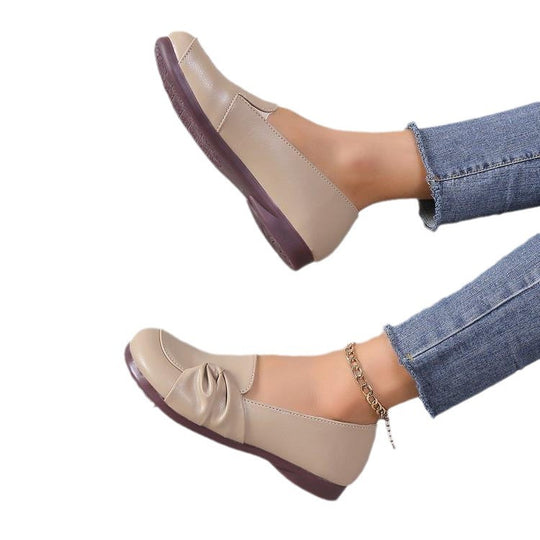 Damen Bequeme Ballerinas mit eleganter Schleifen-Applikation EB