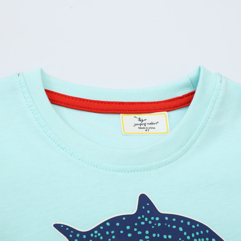 Kinder T-Shirt mit maritimen Haifischmotiven EB